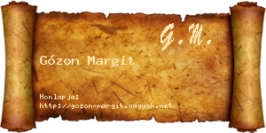 Gózon Margit névjegykártya